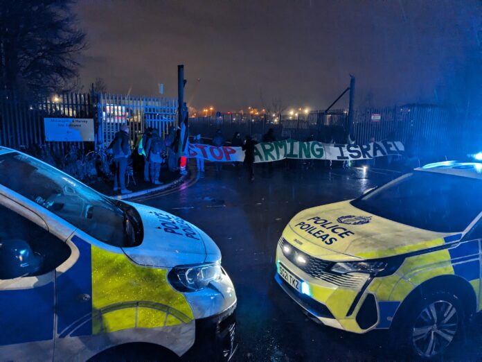 Arms factories blockaded across UK with calls for Israel arms embargo