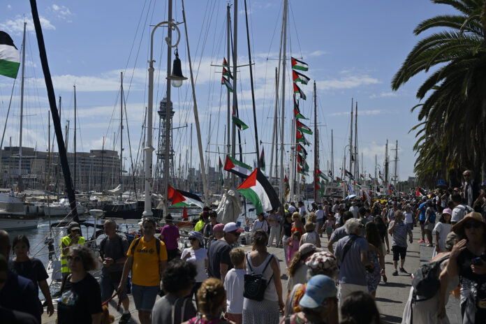 Global Sumud Flotilla sets sail from Barcelona in bid to break Gaza blockade