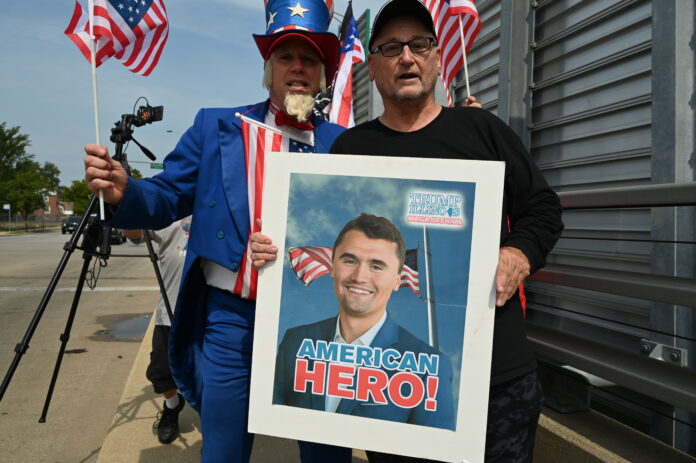 Supporters rally to honor Charlie Kirk in Illinois