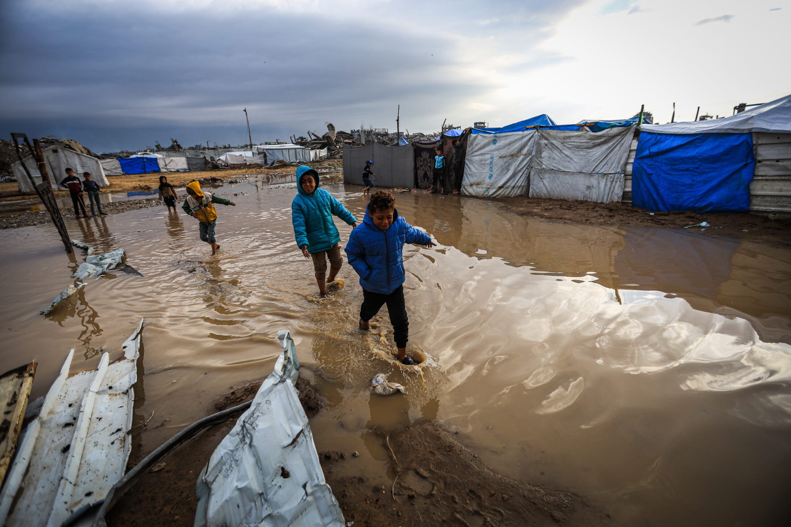 IN PICTURES: Nightmare floods devastate displacement camps in Gaza