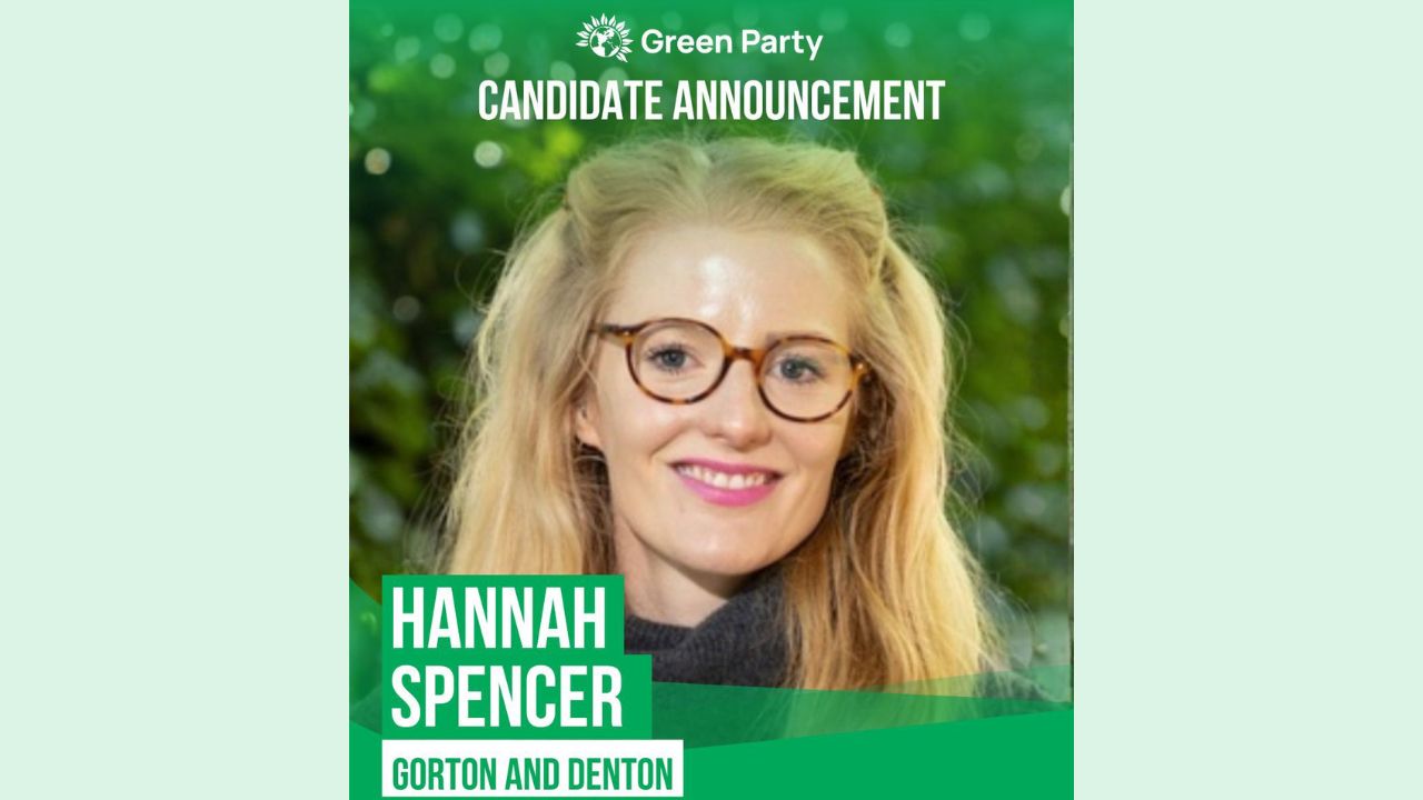 Green Party announce Hannah Spencer as Gorton and Denton candidate