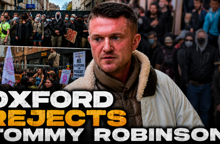 Muslims triumph at Tommy Robinson Oxford Union debate as left-wing protesters disrupt event