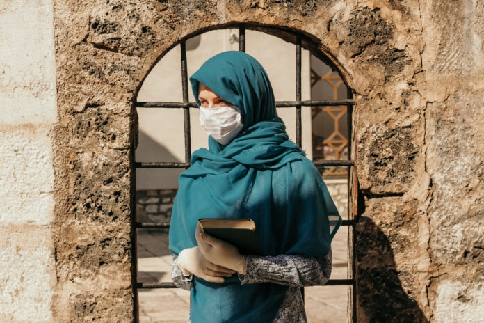 Portrait,Of,A,Young,Muslim,Woman,With,A,Hijab,Wearing